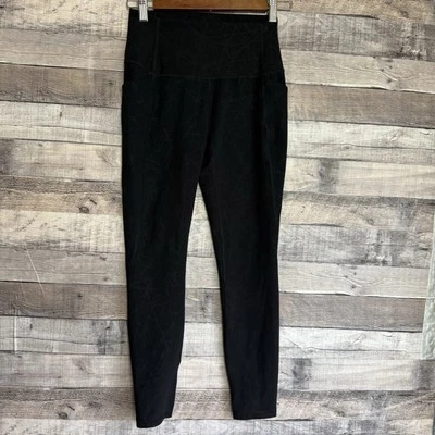 Spyder Active Leggings Ajustados Atléticos Elastizados Estampado Web Negros Pequeños Foto 1 de 4