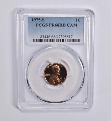 1975-S Lincoln Memorial Cent PR68 RD CAM PCGS Blue Label *8052 - Image 1 of 4