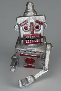 Vintage Hubley Robert The Robot Coin Bank Metallguss 1950 mechanisch unvollständig - Bild 1 von 22