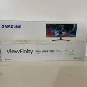 READ Fully Functioning, No Power Cable, Samsung 34” ViewFinity S5 Ultrawide - Picture 1 of 6