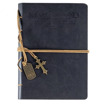 Journal, Man of God with Black Cross Charm (22880), Cross Black - Image 1 of 4