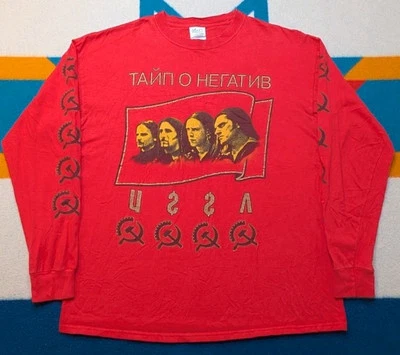 Vintage Type O Negative Shirt 2003 Tour Long Sleeve USSA Russia Metal Goth XL - Image 1 of 4