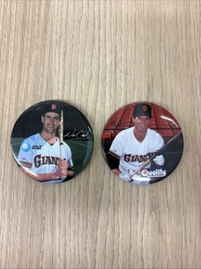 Vintage Will Clark & Brett Butler SF Giants Button/Pin - Picture 1 of 2