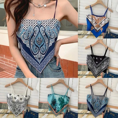 Hot Sale Crop Top Thin Slim Sling Summer Sweetness All-match Breathable - Image 1 of 4