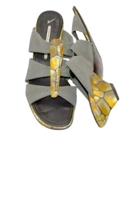 Sandalias Donald J Pliner Hizzy para mujer 7 grises con estampado de animales esculturales Foto 1 de 4