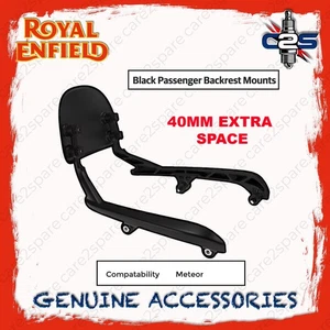 Black Passenger Extended Backrest Mounts for Royal Enfield Meteor 350 KXA00625 - Foto 1 di 9