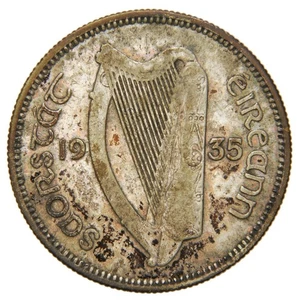 IRLAND REPUBLIK - 1935 Schilling (Scilling) - Stier - Silber - Bild 1 von 2