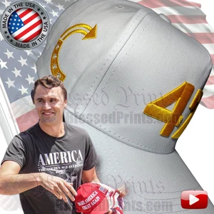 Charlie Kirk 47 Mütze Cap weiß gold glänzend Wendepunkt Trump Hat Cap TPUSA 47 V1 - Bild 1 von 5