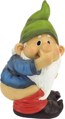 Garden Gnome Statue - Stinky the Garden Gnome - Naughty Gnomes - Mooning Gnomes - Image 1 of 4