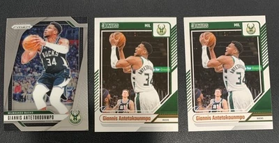 Giannis Antetokounmpo 密尔沃基雄鹿队 3 张卡套装 24-25 Prizm Donruss MVP! — 第 1/2 张图片
