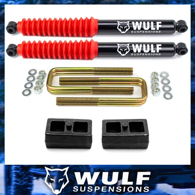 2" Rear Lift Block Lift Kit w/ Shocks For 2007-2018 Chevy Silverado GMC Sierra - Image 1 of 4