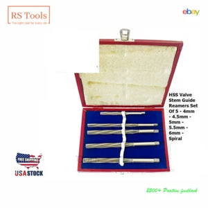 HSS Valve Stem Guide Reamers Set Of 5 Pcs ( 4mm to 6mm)Spiral RSTOOLS - Picture 1 of 20