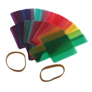 20 Pieces Camera Flash Gels Lighting Filter Transparent Color Correction Filter - Picture 1 of 8