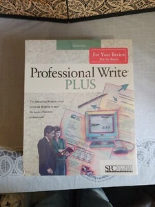 Microsoft Windows Professional Write Plus Disk Word Processor 1991 Advance Copy! - Picture 1 of 12