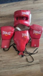 Vintage Everlast Box Sparring Set Medium - Facesaver Leistenschutz, 14oz Handschuhe - Bild 1 von 2