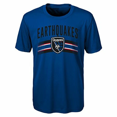 MLS San Jose Earthquakes Boys Performance Short Sleeve Tee, Large/Size (14-16 Cover