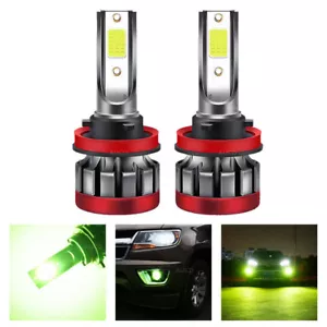 H8 H9 H11 High Penetration Lemon Green LED Foglamp Truck Driving Fog Light Bulbs - Picture 1 of 9