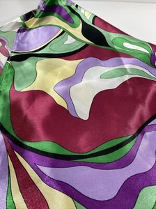 Dennis Basso Scarf Colorful Mod Silky - Picture 1 of 3