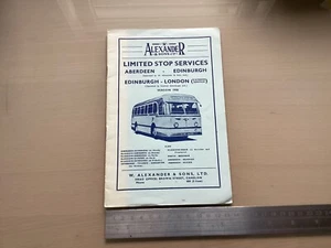 Alexander’s Scottish Bus Group Bus Fahrplan 1956 Aberdeen Edinburgh London - Bild 1 von 6