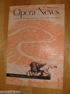 Revista Opera News Feb 1952 Otello - Imagen 1 de 1