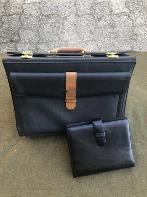 Lot De 2 porte document En Cuire Noir - Photo 1/4