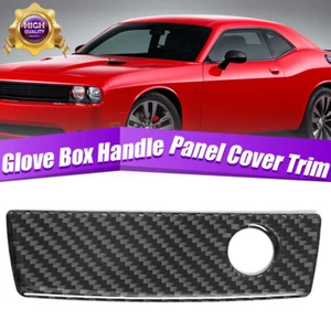 For Dodge Challenger 2008-14 2017 Carbon Fiber Glove Box Handle Panel Cover Trim - Bild 1 von 10