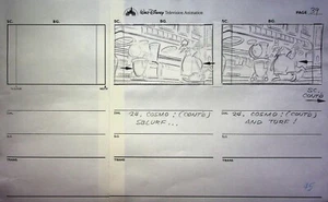 Disney Buzz Lightyear of Star Command 2000 Animated TV Series Storyboard Pencil - Bild 1 von 2