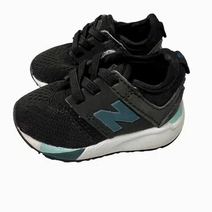 New Balance 247 Infant Shoe 2 Crib  Classic Sneaker Blue Black - Picture 1 of 12