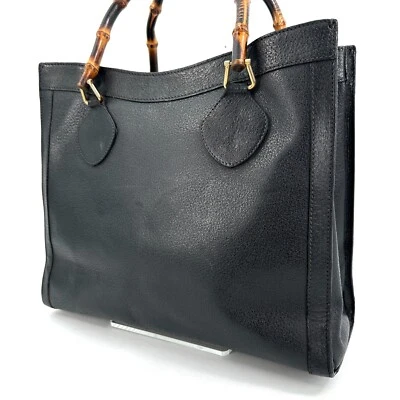 Gucci Diana Hand Bag  Bamboo Leather BLack Authentic 257T0240 - Image 1 of 4