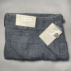 Merona Women’s Capris 20 Blue Baggy Loose New With Tags Plus Size - Picture 1 of 17