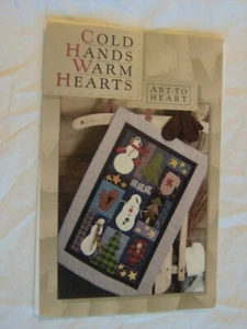 COLD HANDS WARM HEARTS SNOWMAN QUILT PATTERN Art To Heart Wall Hanging 16" x 24" - Picture 1 of 3