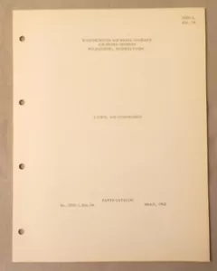 1962 3-CWDL LUFTKOMPRESSOR Westinghouse Luftbremse Teilekatalog 3203-1 Zylinder - Bild 1 von 3