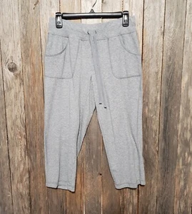 Athletic Works S 4 6 Pants Jogger Crop Gray Pull On Lounge Knit Capri - Picture 1 of 6