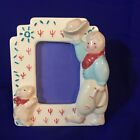 Adorable Cowboy With Pup by Alecia Keen Hand Painted Frame 5” x 6” Vintage
