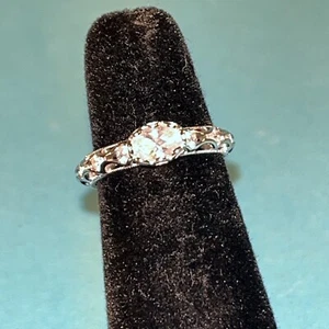 TACORI - 925 Sterling Silver 9 Stone Engagement Ring-CZ's  Size 5  -- 2848 - Picture 1 of 9