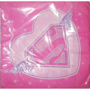 Supergirl Dessert Beverage Napkins Birthday Party Napkins 16 Per Pack New - Picture 1 of 1