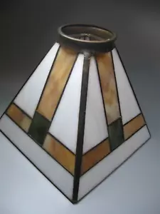 Pantalla de vitral vintage Art Deco - Imagen 1 de 5