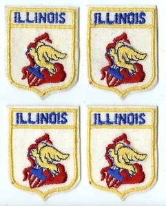 Distribuidor Dave Patches 4 PEQUEÑO PARCHE BANDERA ILLINOIS, 2" X 2-1/2", COMO NUEVO, BONITO (425) - Imagen 1 de 1