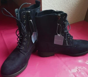 Pesaro Damen Boots Wildleder dunkelblau, Gr. 42, neu, Reißverschluss - Bild 1 von 5