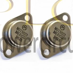 1 par de transistores ORO 2 PIEZAS MOTOROLA TO-3 MJ15022/MJ15023 original genuino - Imagen 1 de 1