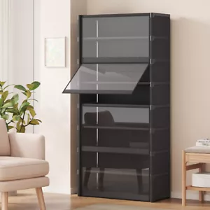 9-layers Shoe Plastic Storage Shoe Rack Organizer Shoe Shelf Dustproof 55 Inch - Picture 1 of 10