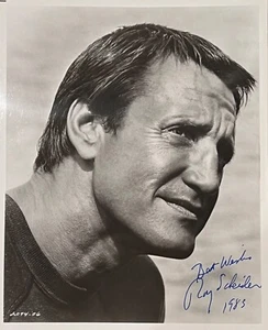 Roy Scheider Jaws Firmado Autógrafo 8x10 1983 Prensa Still Promo con Certificado de Autenticidad Beckett - Imagen 1 de 1