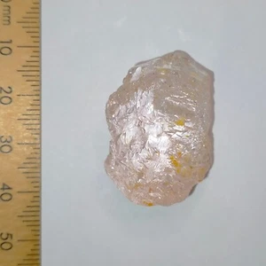 Morganite peach eye clean 17mm thick facet rough raw gemstone Zambezia 84.4ct - Picture 1 of 7