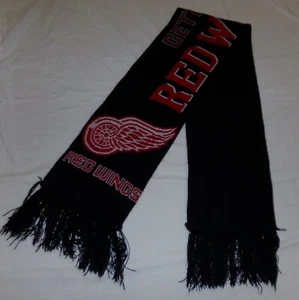 Bufanda de hockey Detroit Red Wings envuelta invierno flecos deportivos NHL - Imagen 1 de 3