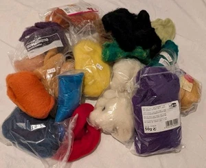 Filzwolle Konvolut ca. 460 g Filzen Reste Basteln Wolle Viele Farben - Bild 1 von 6