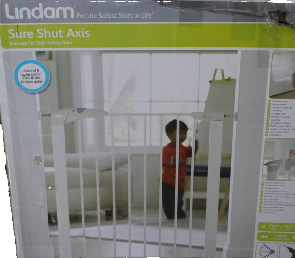 Lindam by Munchkin Sure Shut Axis Pressure Fit Safety Gate, Door and Stair Gate - Bild 1 von 2