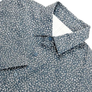Lululemon Airing Easy Shirt Herren M blau Batik WovenAir Mesh Stretch Freizeit - Bild 1 von 7