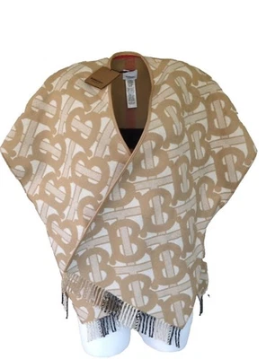 Burberry Capa Lana Cachemira XS S M L XL Talla Única TB Monograma Cuadros Nova Nuevo con Etiquetas Foto 1 de 4