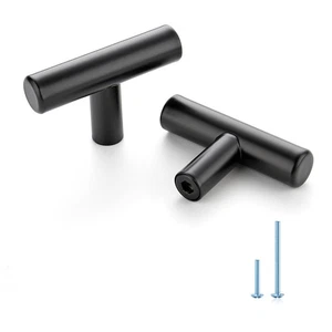 Confezione 45 Tiranti Armadio 2 Pollici Nero Opaco Manico Singolo Foro Acciaio Inox - Foto 1 di 8