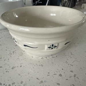Longaberger Pottery 6” Small Mixing Bowl Woven Traditions Blue & Ivory - Picture 1 of 3